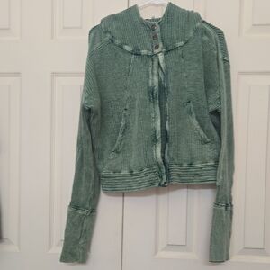 Free People Green Corduroy Jacket